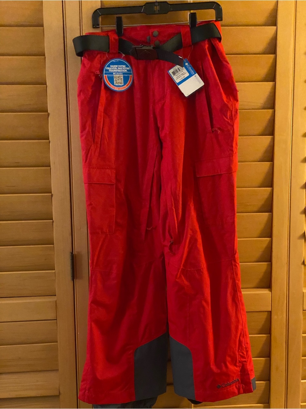 NWT Columbia Men's Ridge 2 Run II Omni-Heat Waterproof Snow Ski Pants Red M